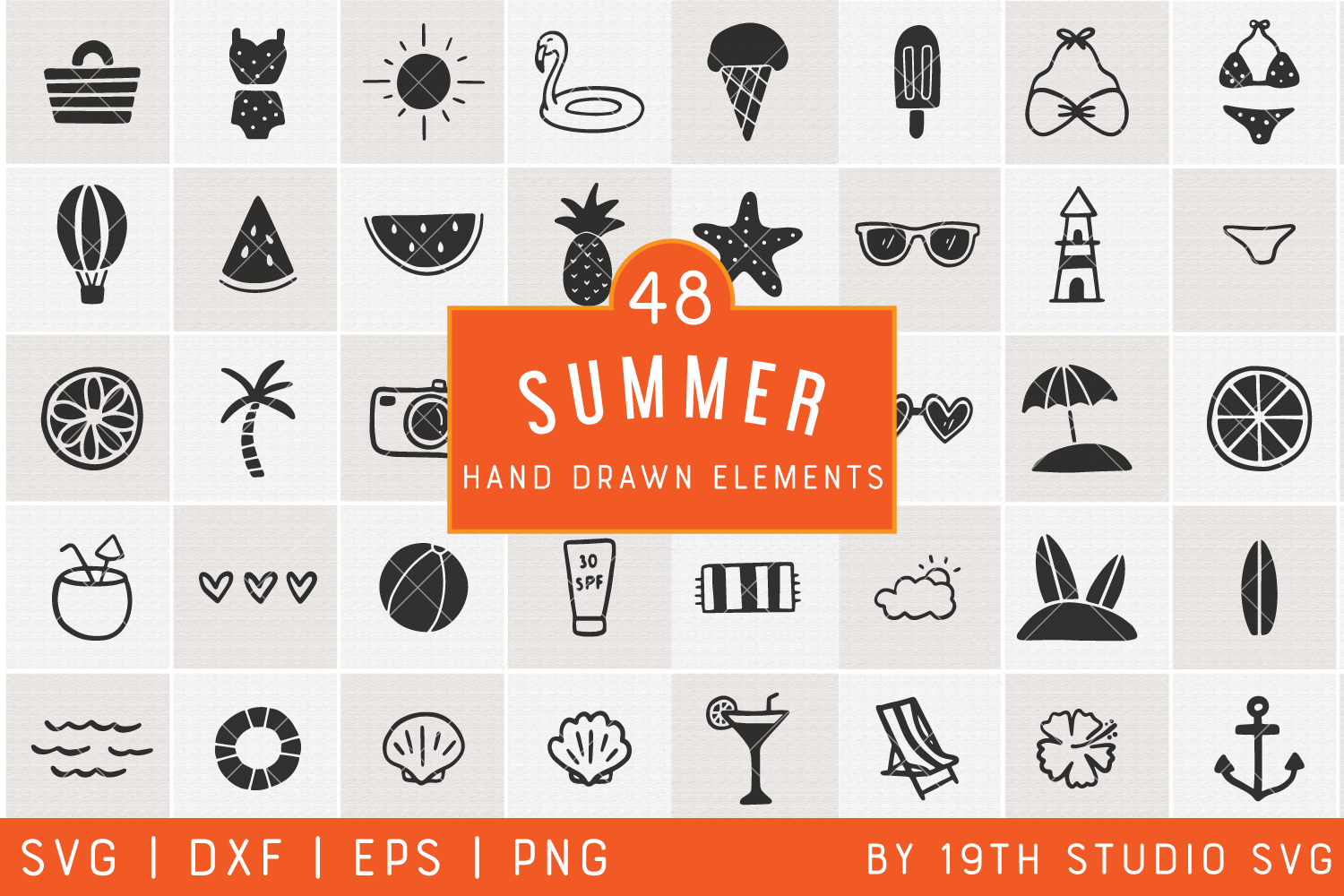 Summer Illustration Bundle | VB32 Craft House SVG - SVG files for Cricut and Silhouette