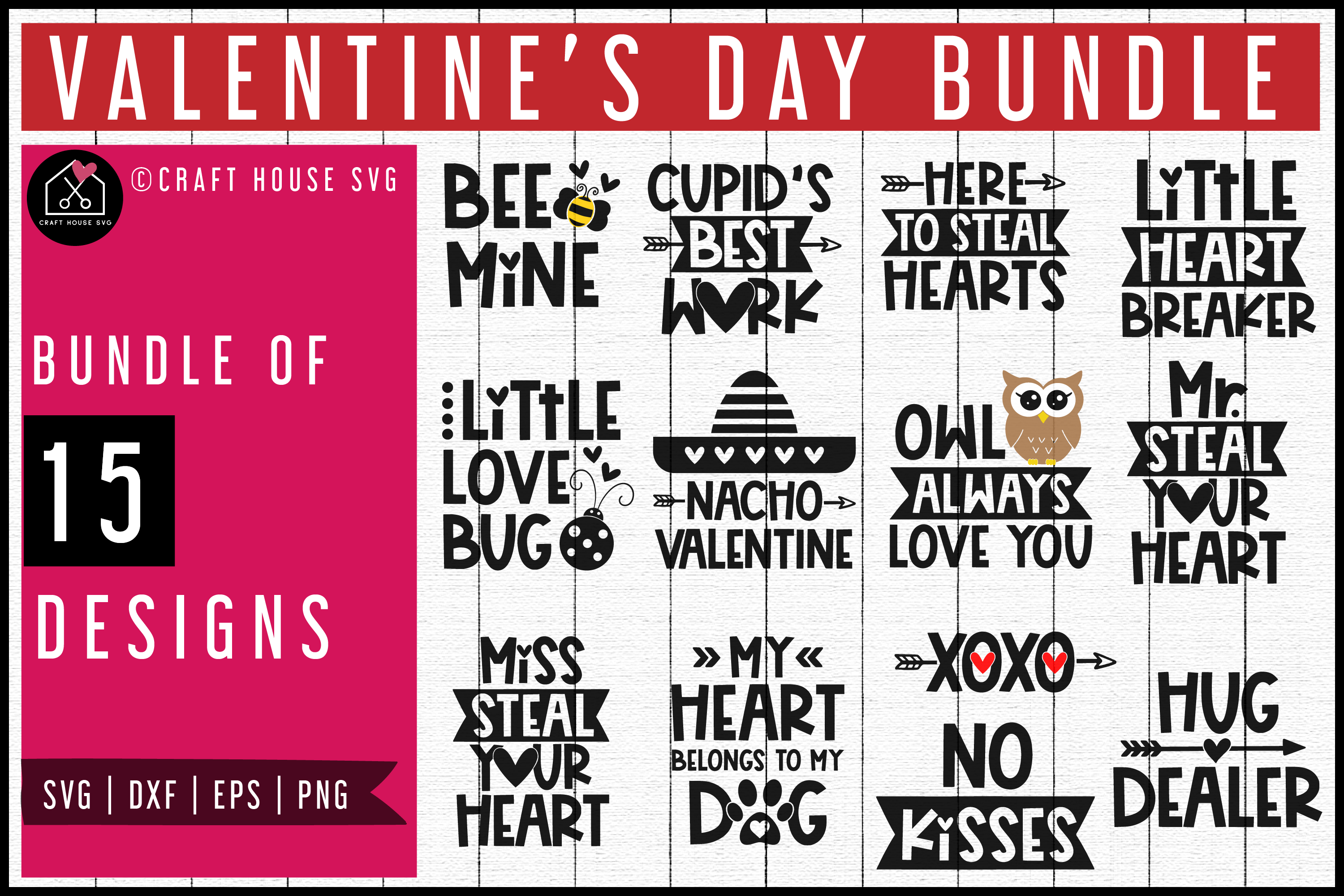 Valentine's Day SVG Bundle | MB64 Craft House SVG - SVG files for Cricut and Silhouette