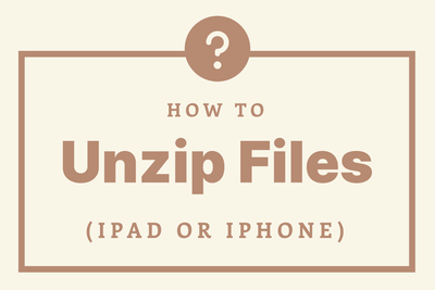 How do I unzip files on an iPad or iPhone?