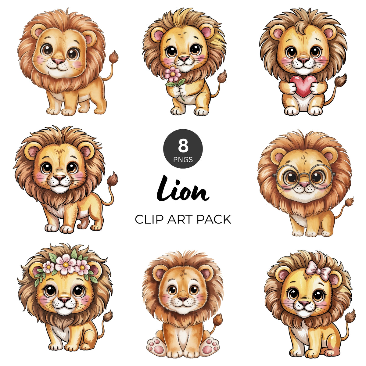 Lion Clipart Pack