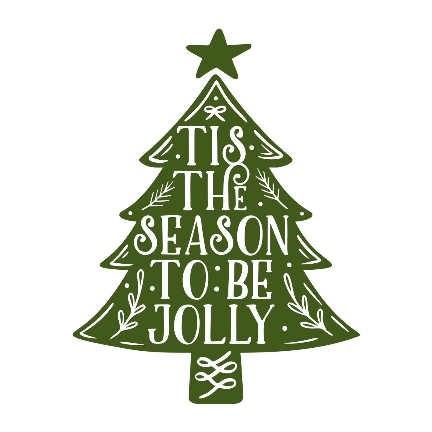 'Tis The Season To Be Jolly SVG design for Cricut, Silhouette, laser cutting, vinyl, sublimation, Christmas crafts, and DIY projects.