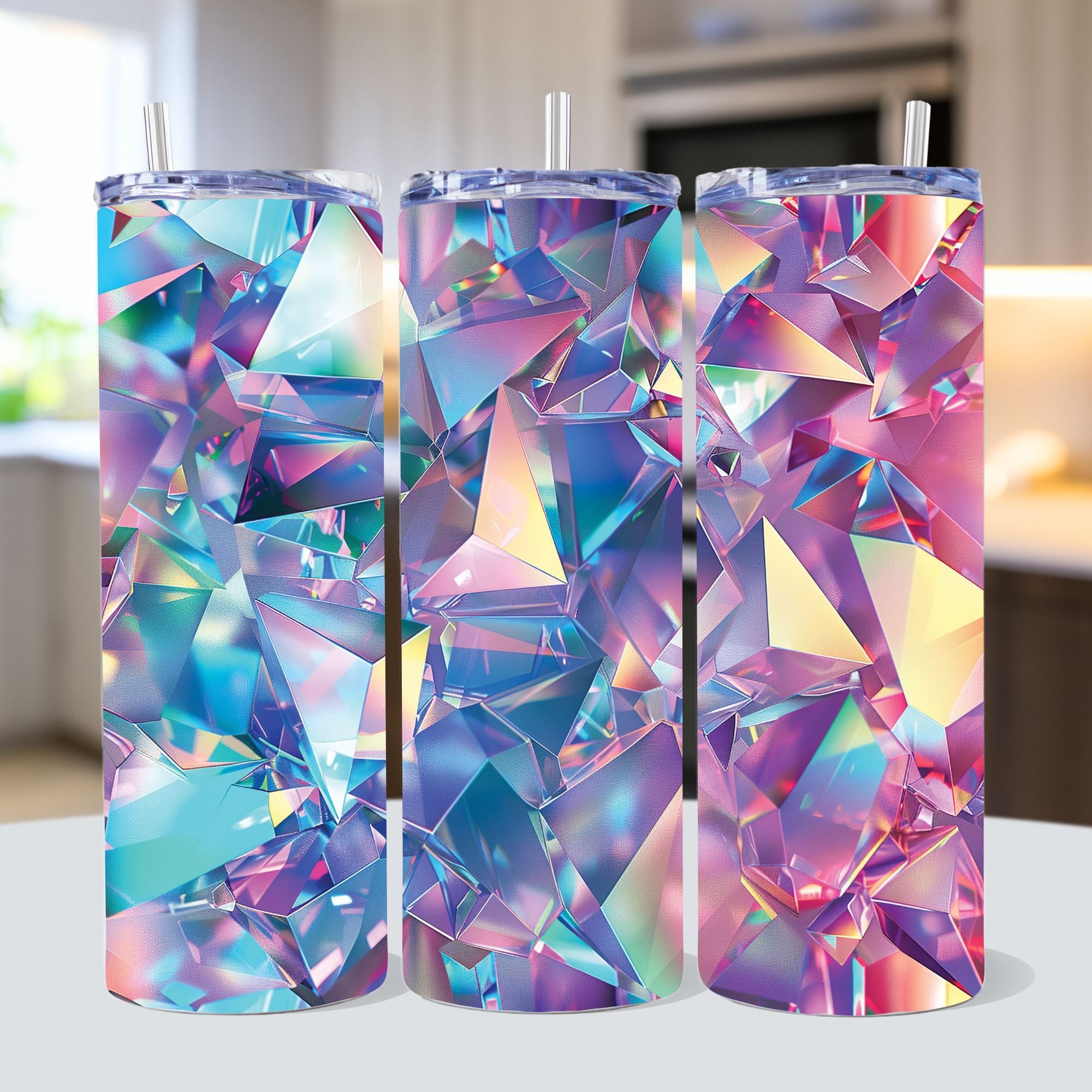 Holographic Crystal 20 oz Straight Tumbler Wrap JPG