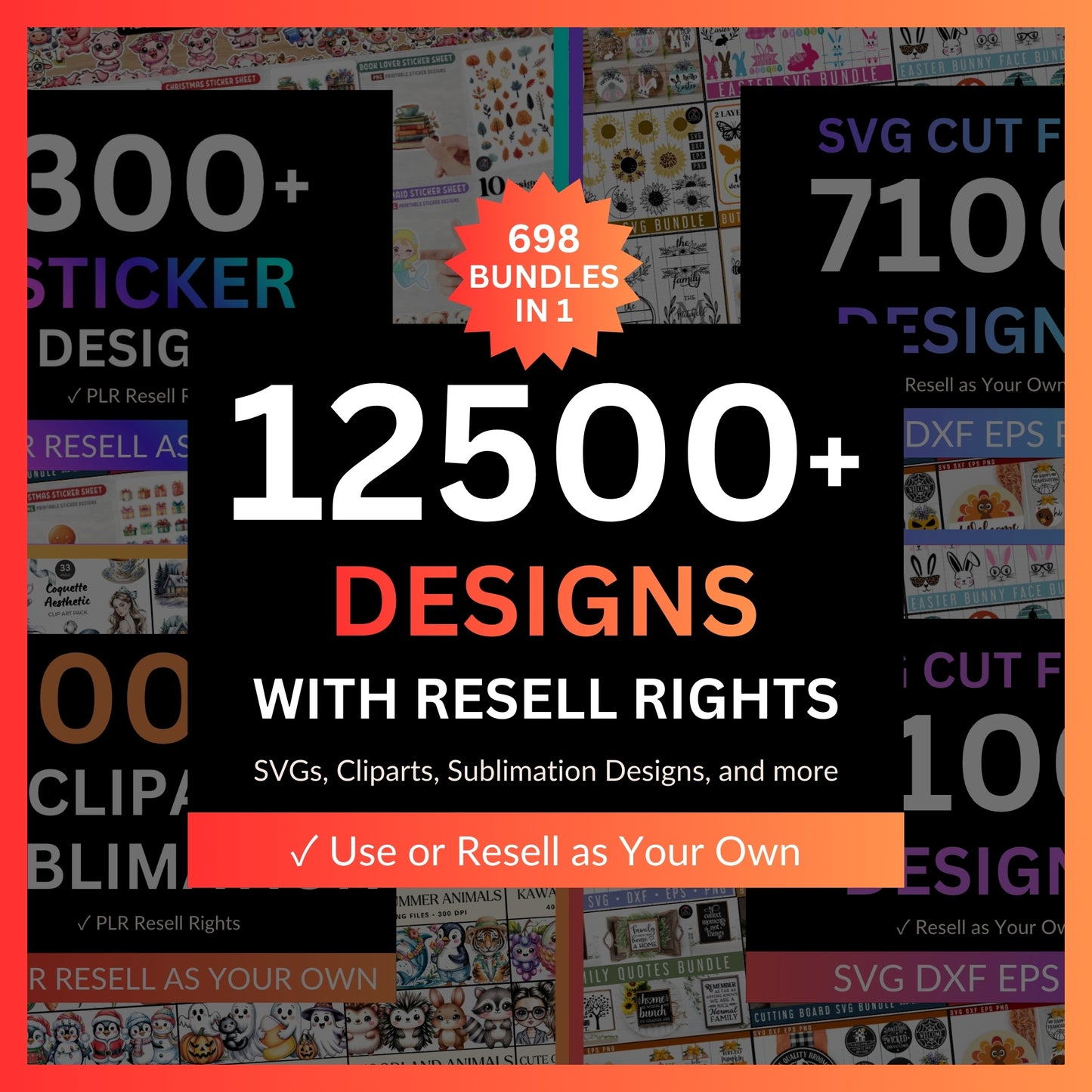 12500 Designs PLR Mega Bundle with Resell Rights