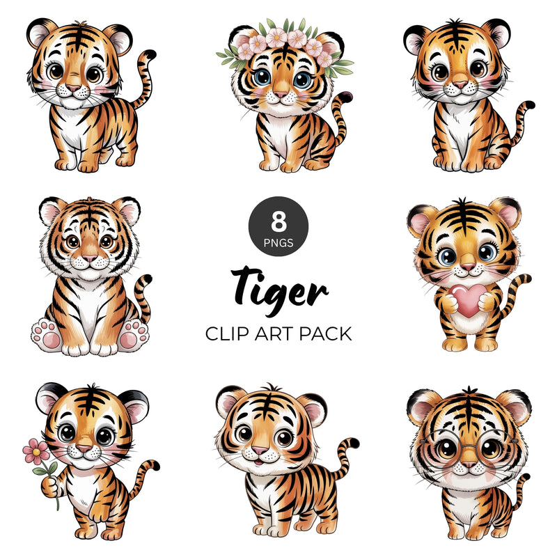 Tiger Clipart Pack
