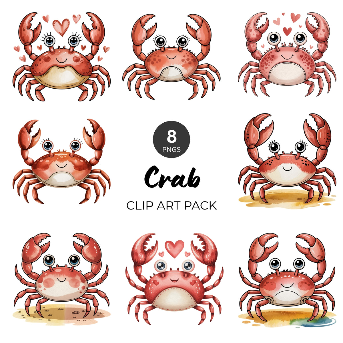 Crab Clipart Pack