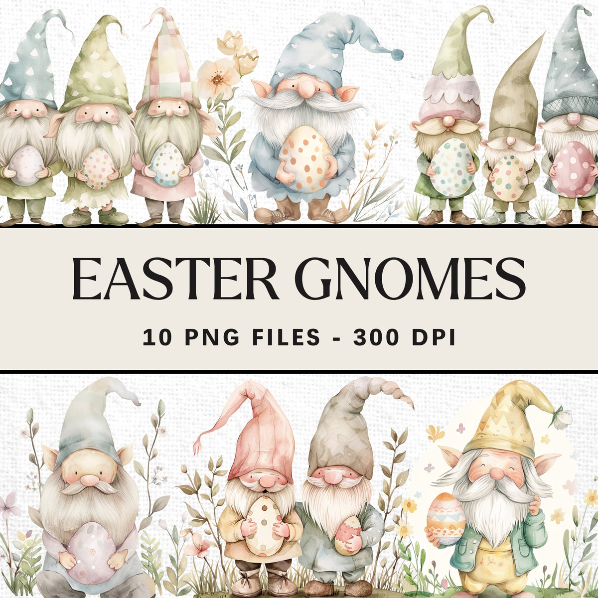 Easter Gnome Clipart Pack