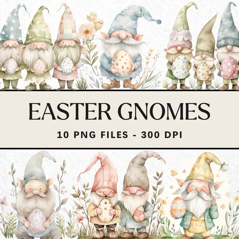 Easter Gnome Clipart Pack