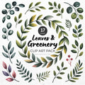 Greenery Clipart Pack Sublimation Bundle PNG - Craft House SVG