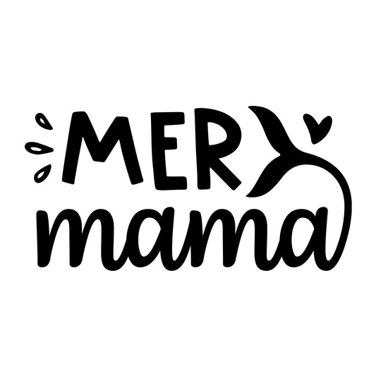 Mer Mama SVG design for Cricut, Silhouette, laser cutting, vinyl, sublimation, mom and me matching shirts, and family craft projects.