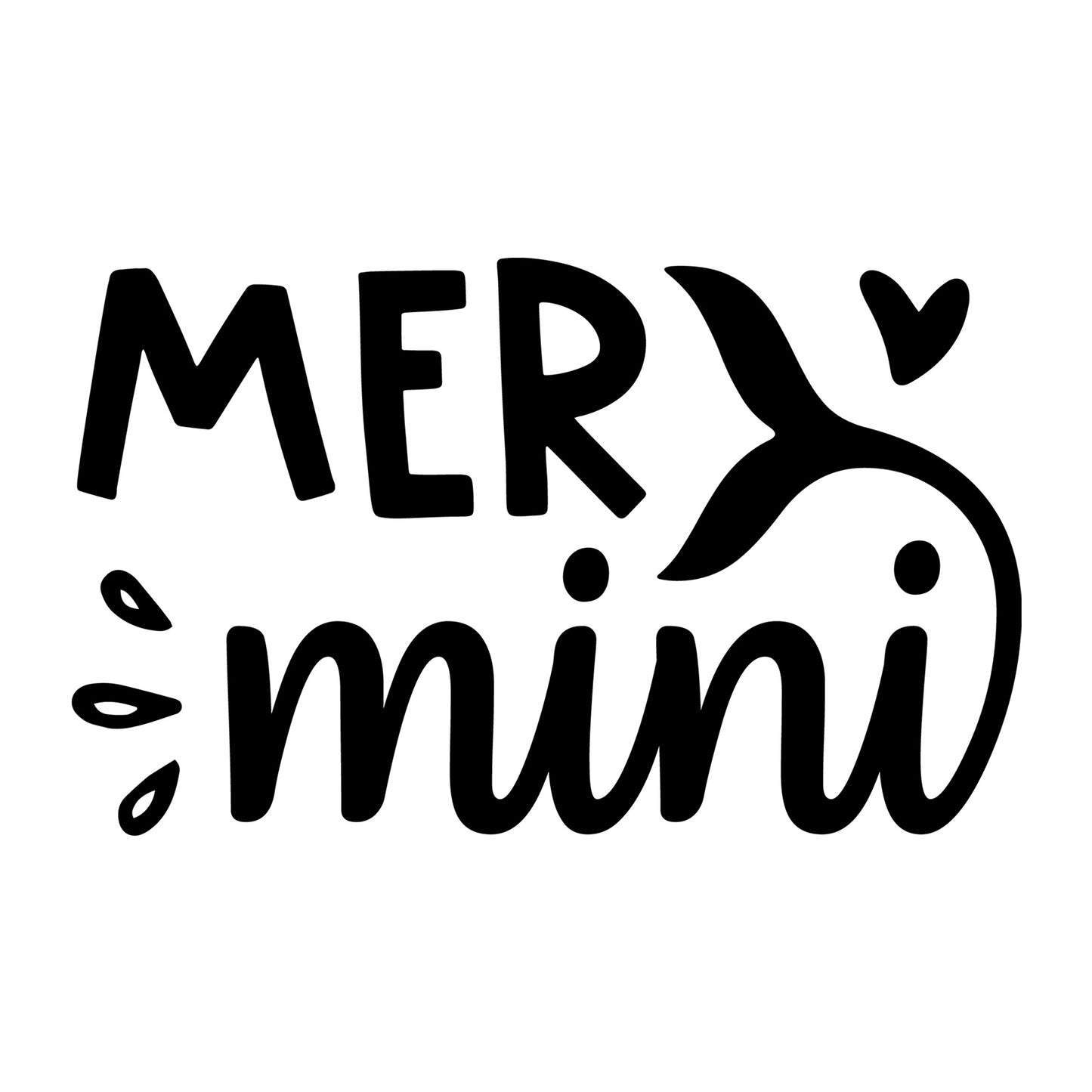 Mer Mini SVG design for Cricut, Silhouette, laser cutting, vinyl, sublimation, mom and me matching shirts, and family craft projects.
