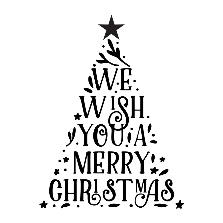 We Wish You A Merry Christmas SVG design for Cricut, Silhouette, laser cutting, vinyl, sublimation, Christmas crafts, and DIY projects.