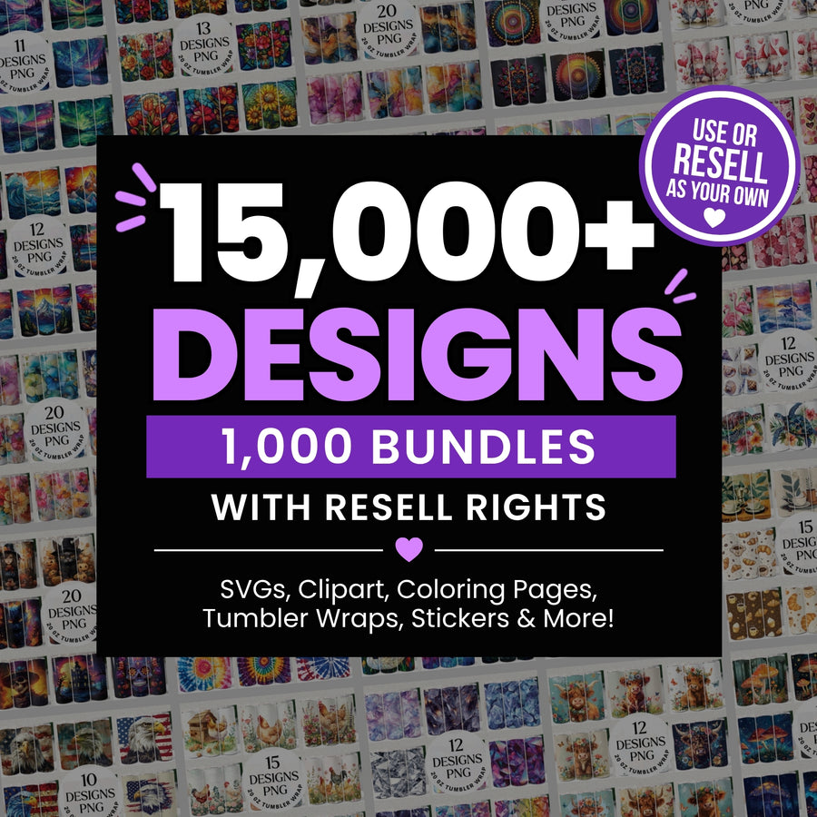 1000 Design Bundles with Resell Rights