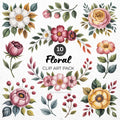 Floral Clipart Pack Sublimation Bundle PNG - Craft House SVG