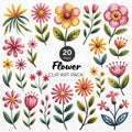 Flower Clipart Pack Sublimation Bundle PNG - Craft House SVG
