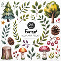Forest Clipart Pack Sublimation Bundle PNG - Craft House SVG