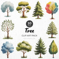 Tree Clipart Pack Sublimation Bundle PNG - Craft House SVG