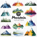 Mountain Clipart Pack Sublimation Bundle PNG - Craft House SVG