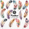 Feather Clipart Pack Sublimation Bundle PNG - Craft House SVG