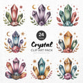 Crystal Clipart Pack Sublimation Bundle PNG - Craft House SVG