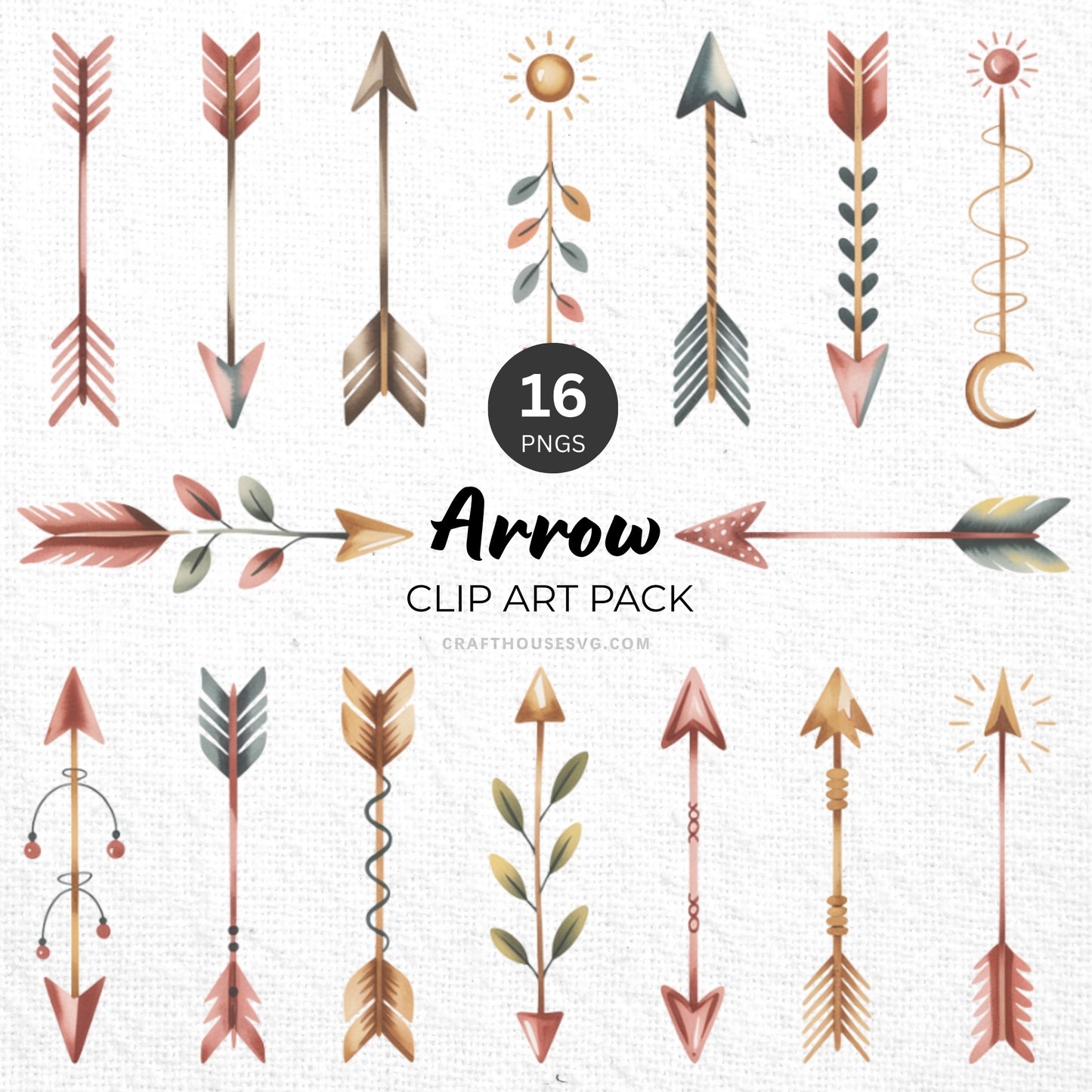 Arrow Clipart Pack Sublimation Bundle PNG