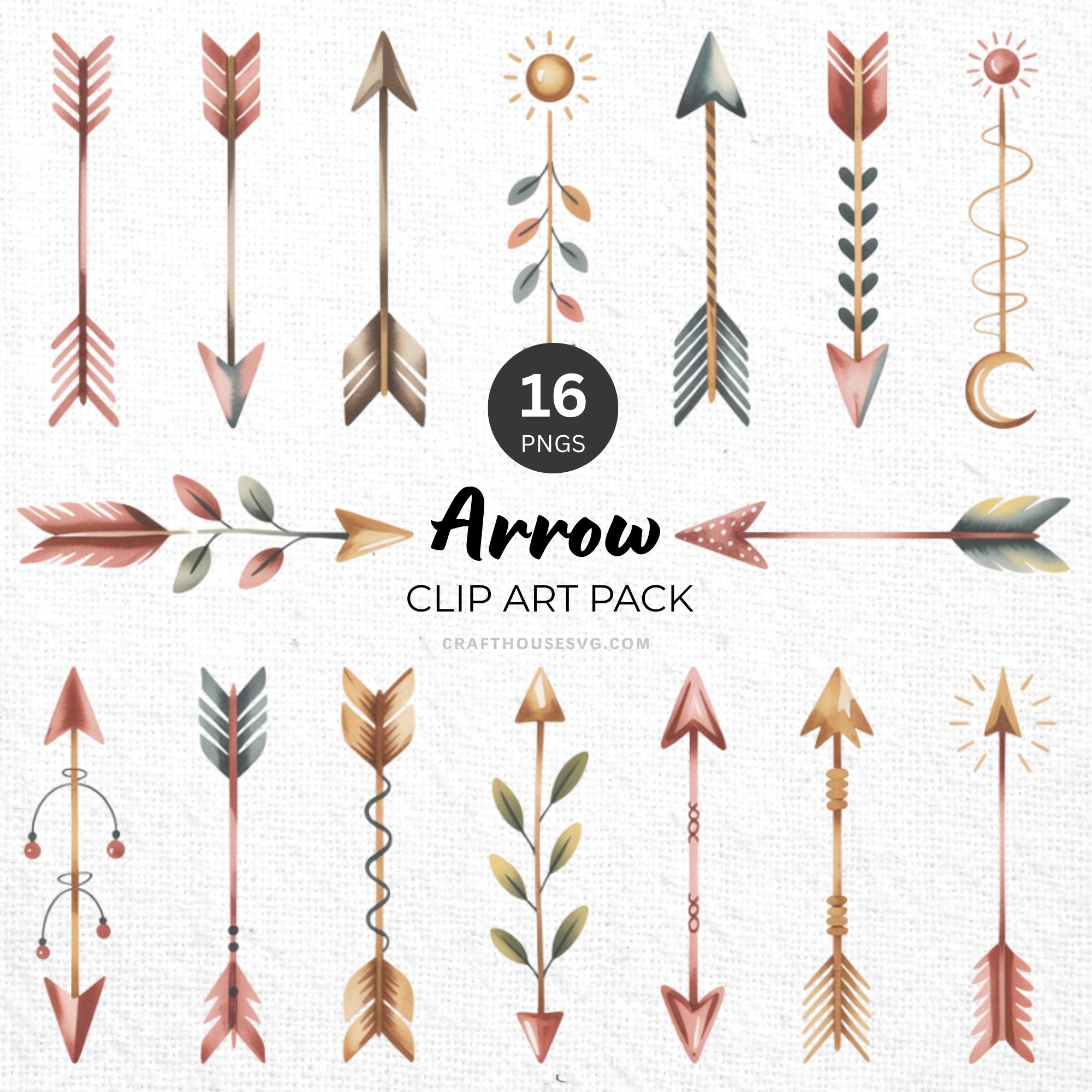 Arrow Clipart Pack Sublimation Bundle PNG - Craft House SVG