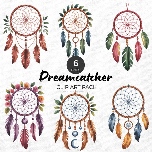 Dreamcatcher Clipart Pack Sublimation Bundle PNG