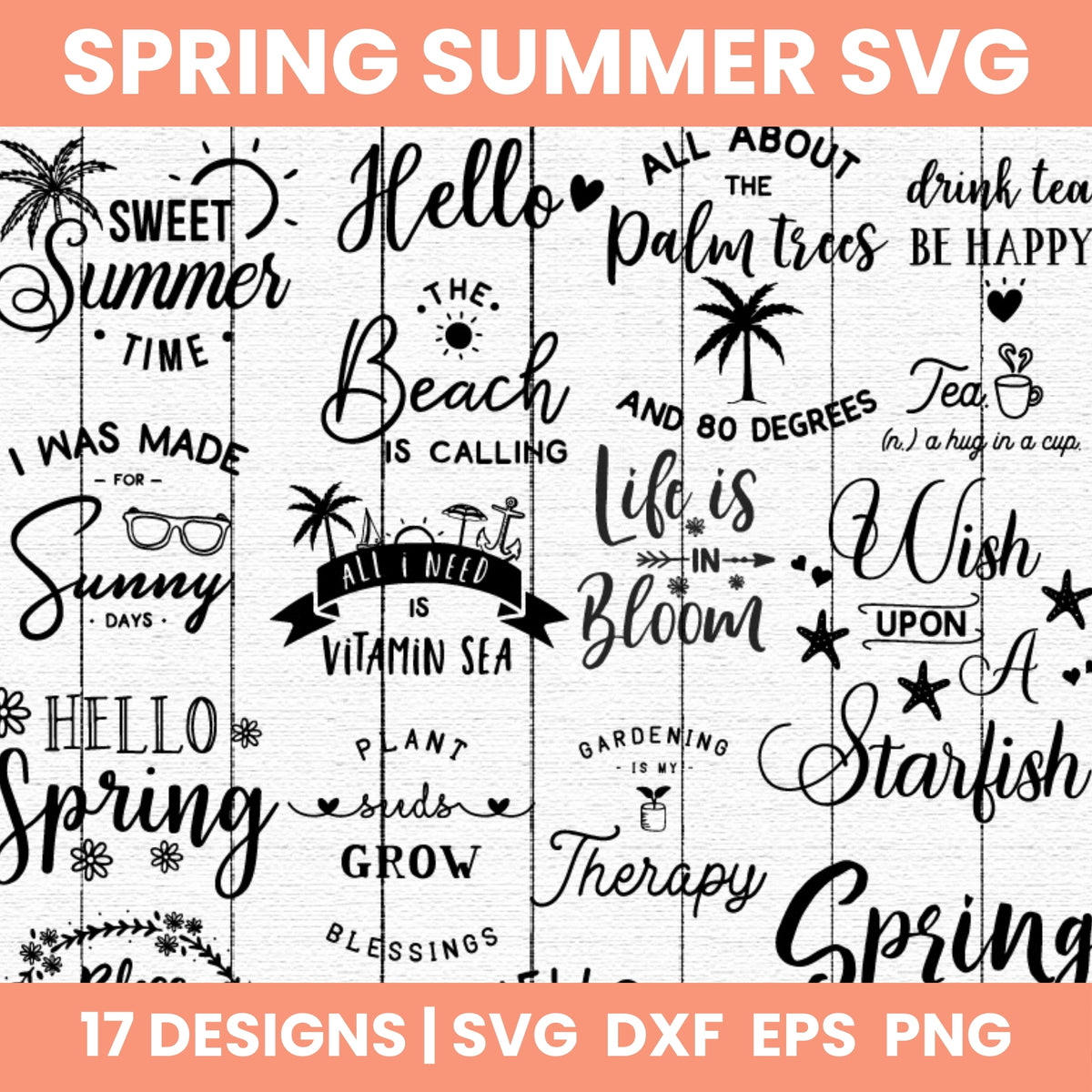 Spring Summer SVG Bundle