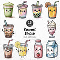 Kawaii Drink Clipart Pack Sublimation Bundle PNG - Craft House SVG