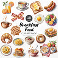 Breakfast Food Clipart Pack Sublimation Bundle PNG - Craft House SVG