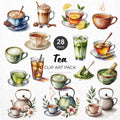 Tea Clipart Pack Sublimation Bundle PNG - Craft House SVG