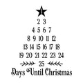 25 Days Until Christmas SVG design for Cricut, Silhouette, laser cutting, vinyl, sublimation, Christmas crafts, and DIY projects.