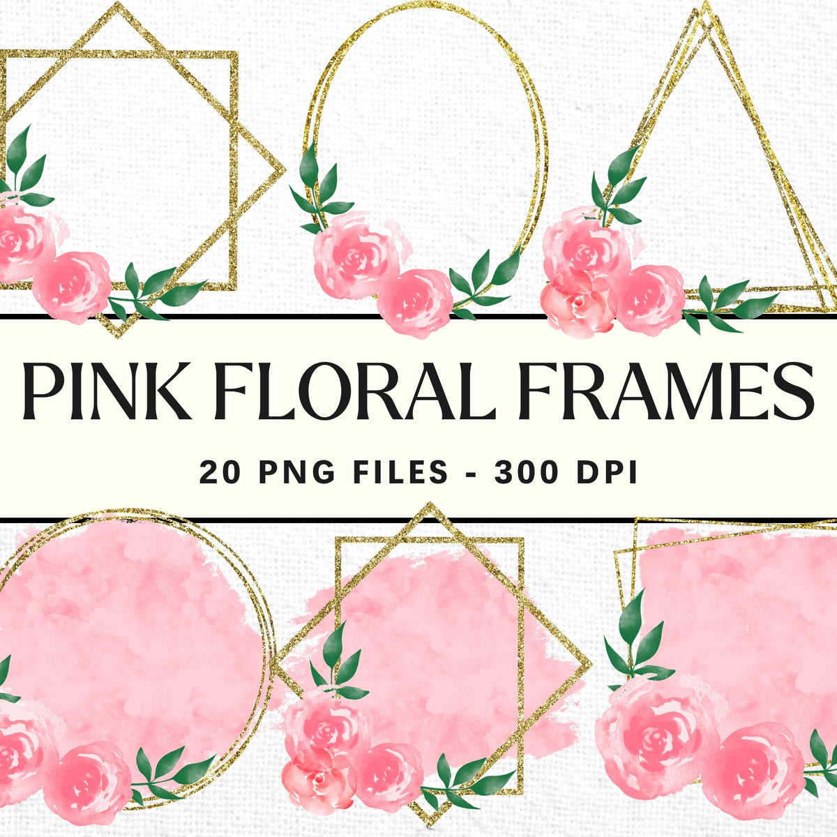 Floral Frame Clipart Pack