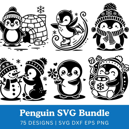 Penguin SVG Bundle