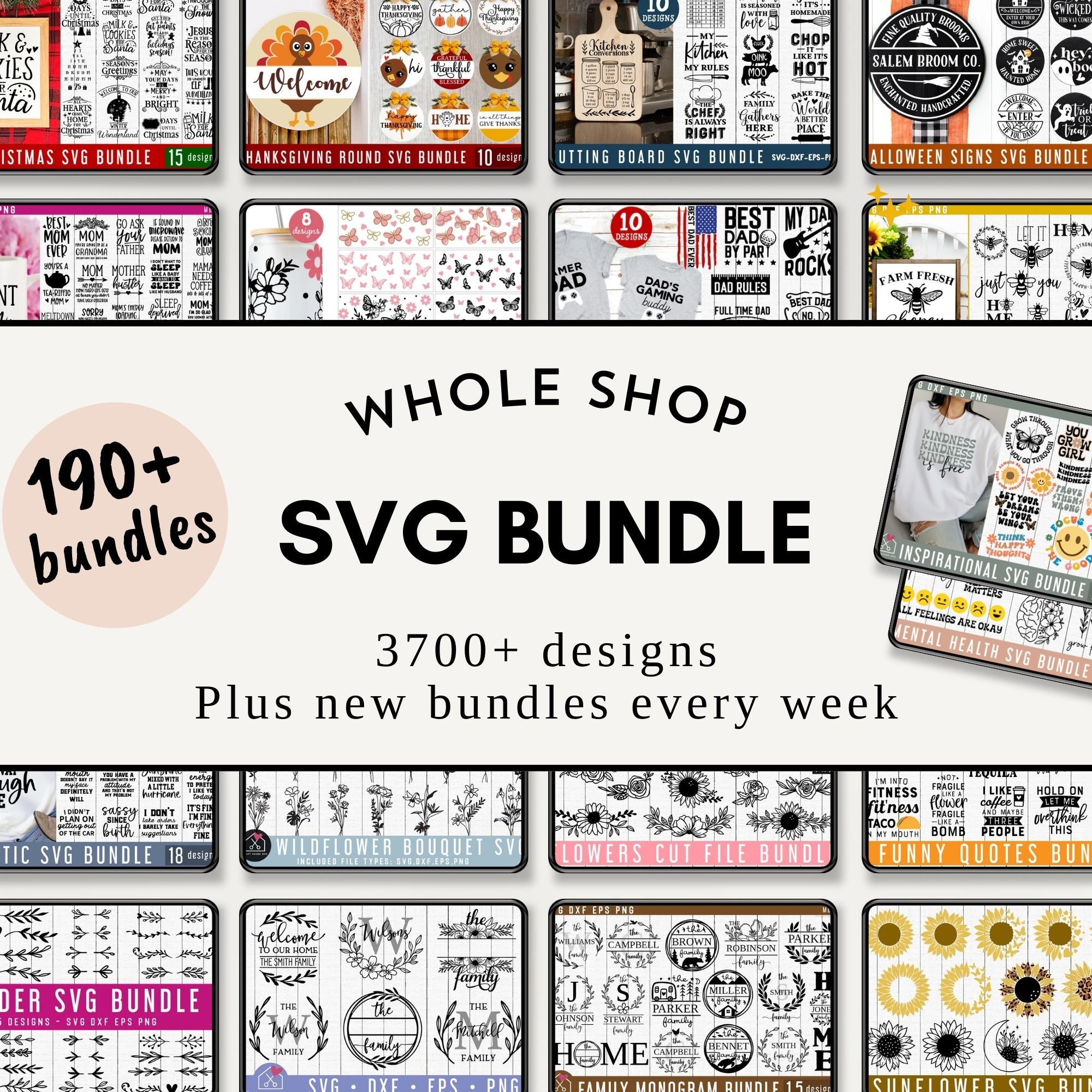 Whole Shop SVG Bundle | Future Designs Included