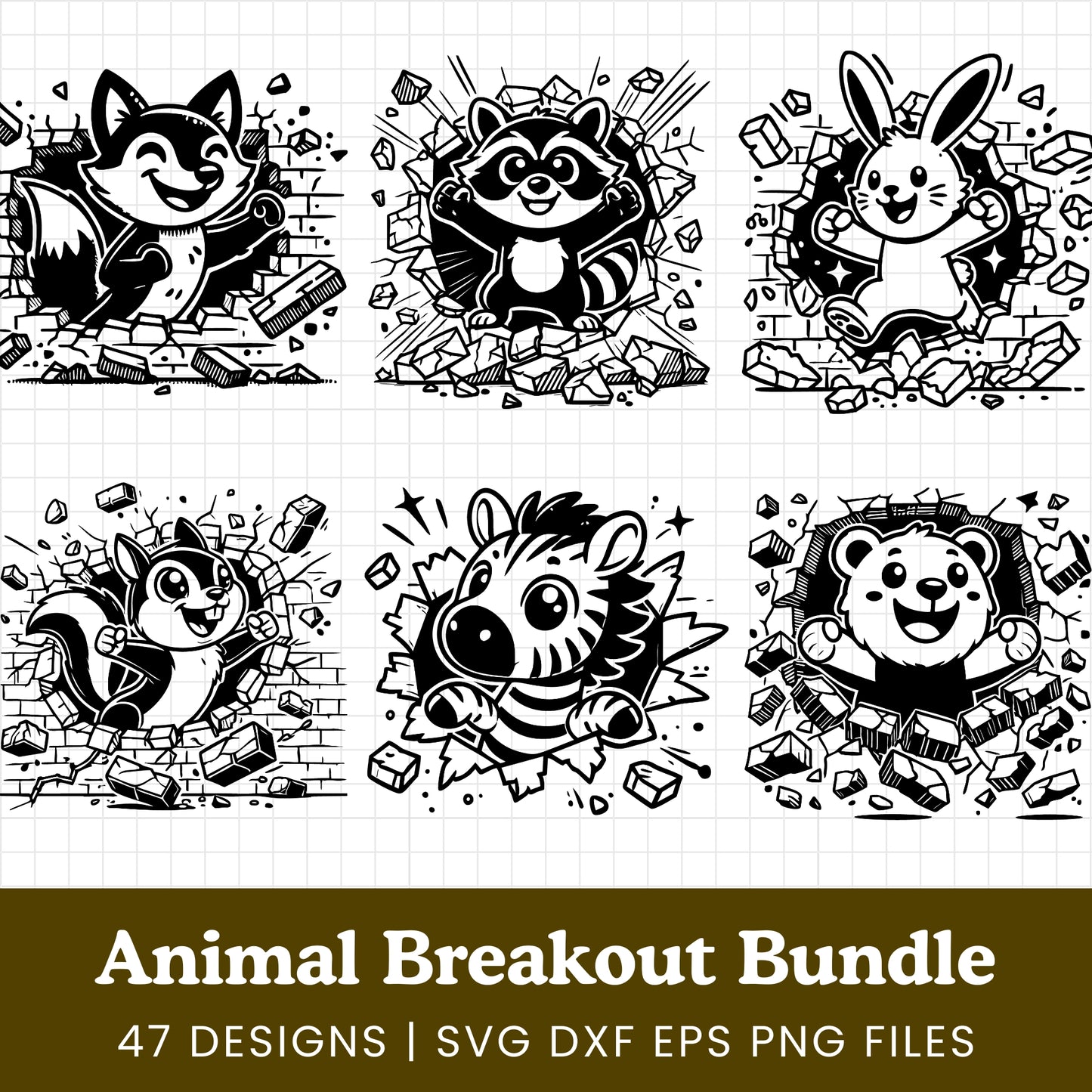 Animal Breakout SVG Bundle
