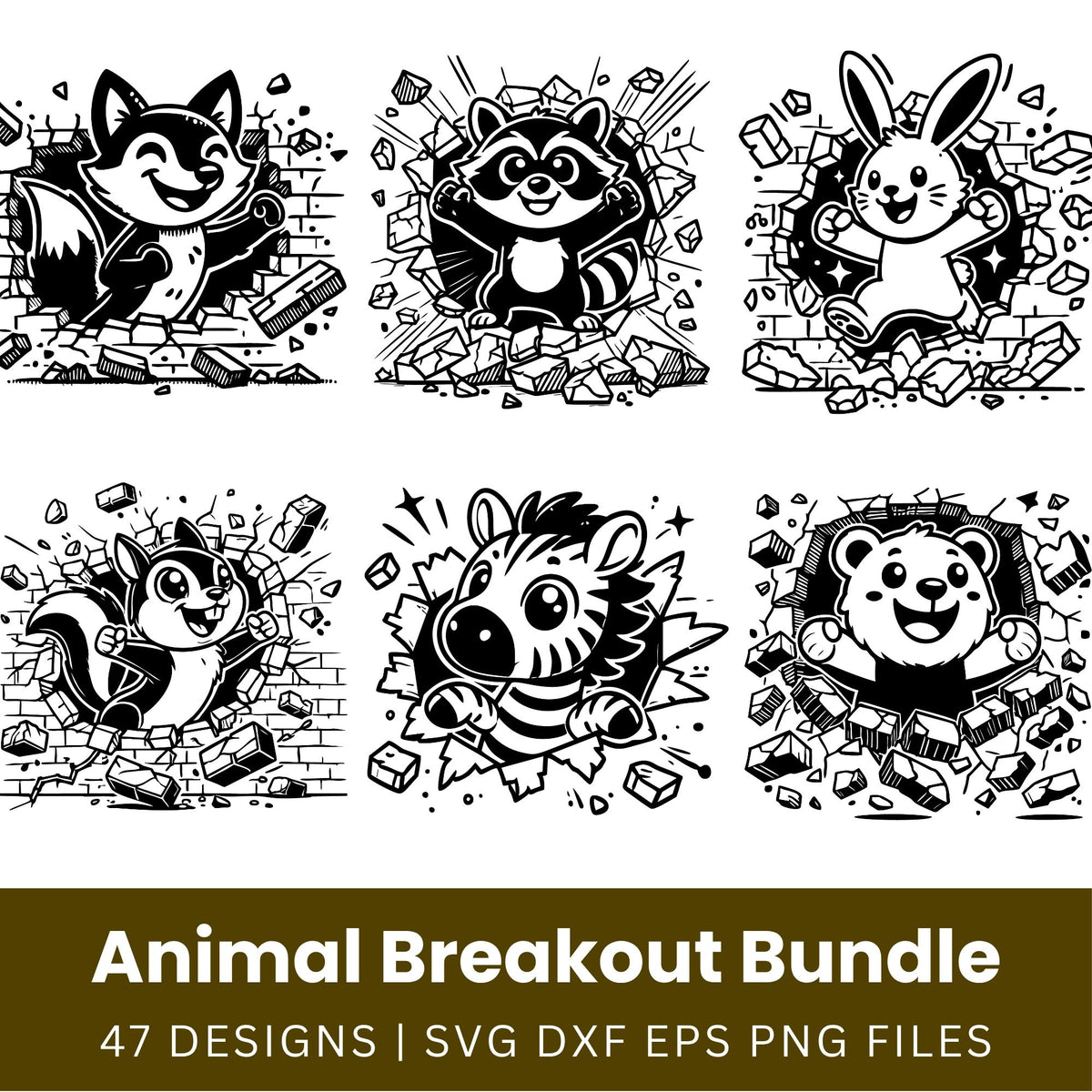 Animal Breakout SVG Bundle