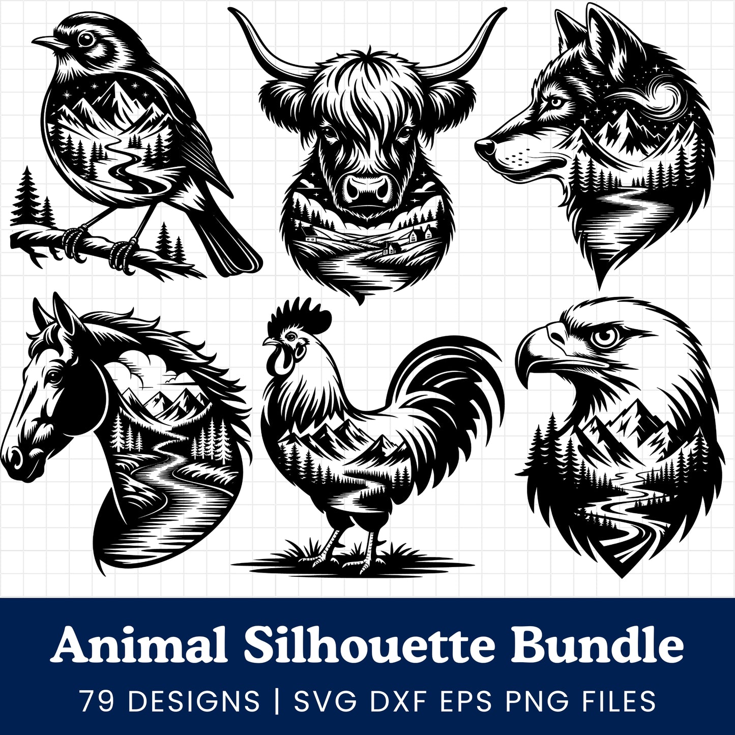 Animal Silhouette SVG Bundle