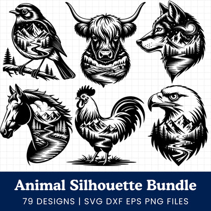 Animal Silhouette SVG Bundle