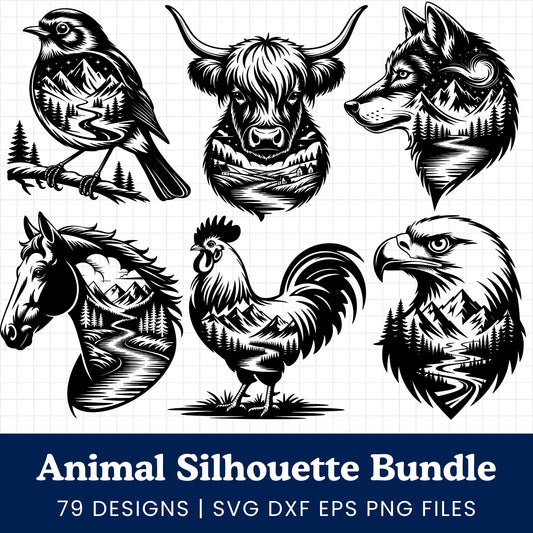 Animal Silhouette SVG Bundle