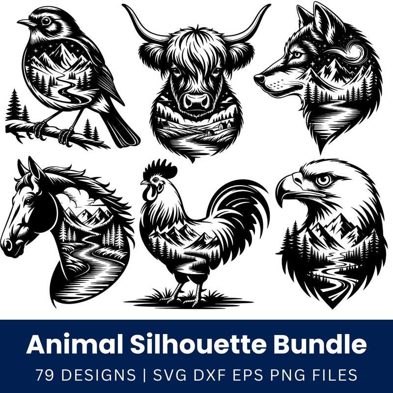 Animal Silhouette SVG Bundle