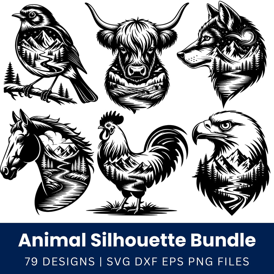 Animal Silhouette SVG Bundle