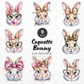 Coquette Bunny Clipart Pack Sublimation Bundle PNG