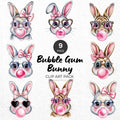Bunny Bubble Gum Clipart Pack Sublimation Bundle PNG