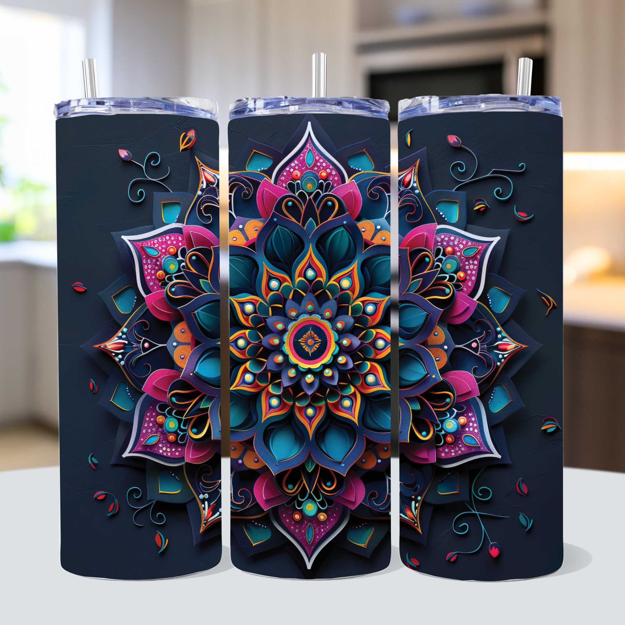 Mandala Tumbler Sublimation Bundle PNG 20 oz - Craft House SVG