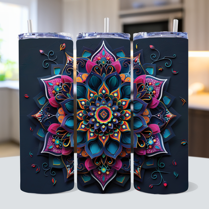 Mandala Tumbler Sublimation Bundle PNG 20 oz