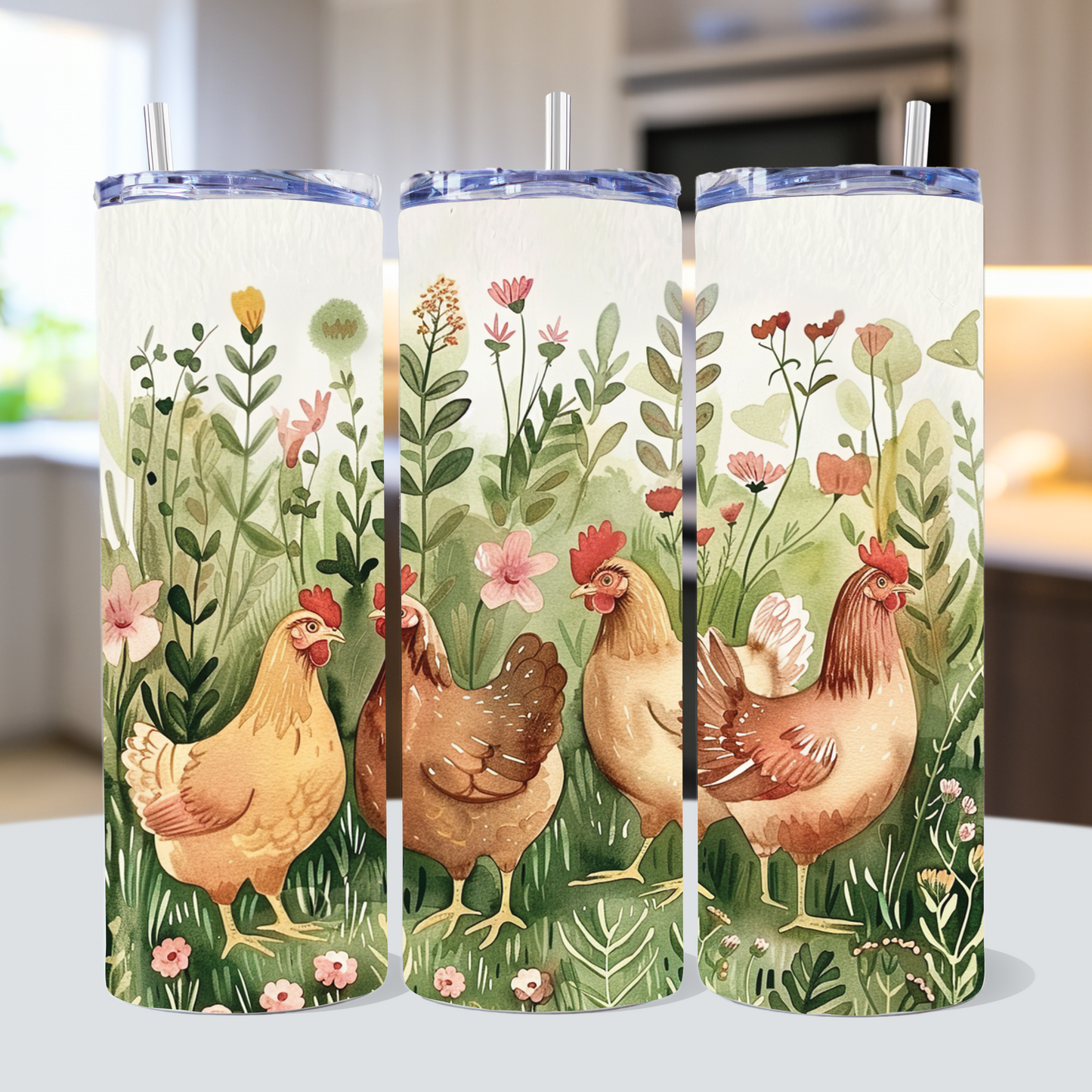 Chicken 20 oz Tumbler Wrap Bundle Sublimation PNG