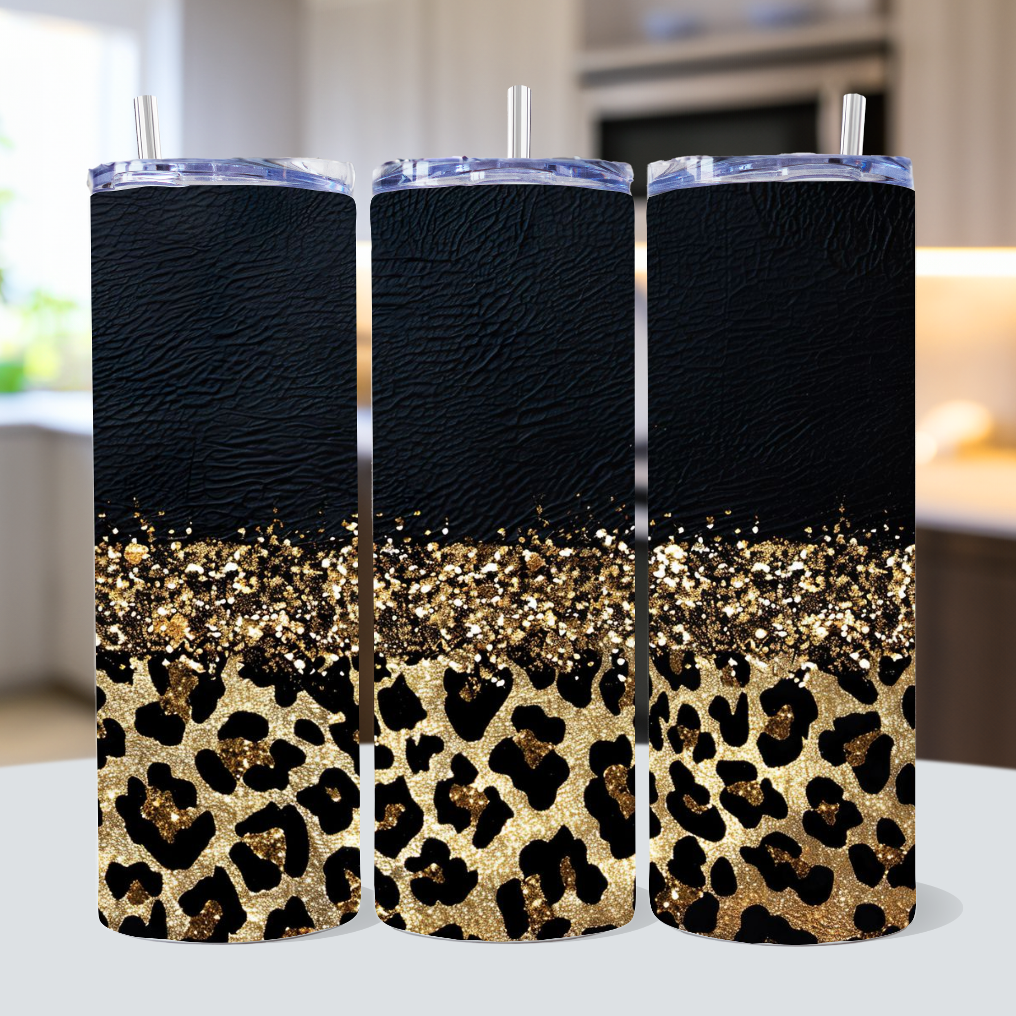 Black Glitter 20 oz Tumbler Wrap Bundle Sublimation Designs JPG - Craft House SVG