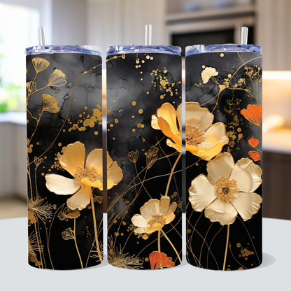 Floral Alcohol Ink 20oz Tumbler Wrap Bundle Sublimation Designs JPG