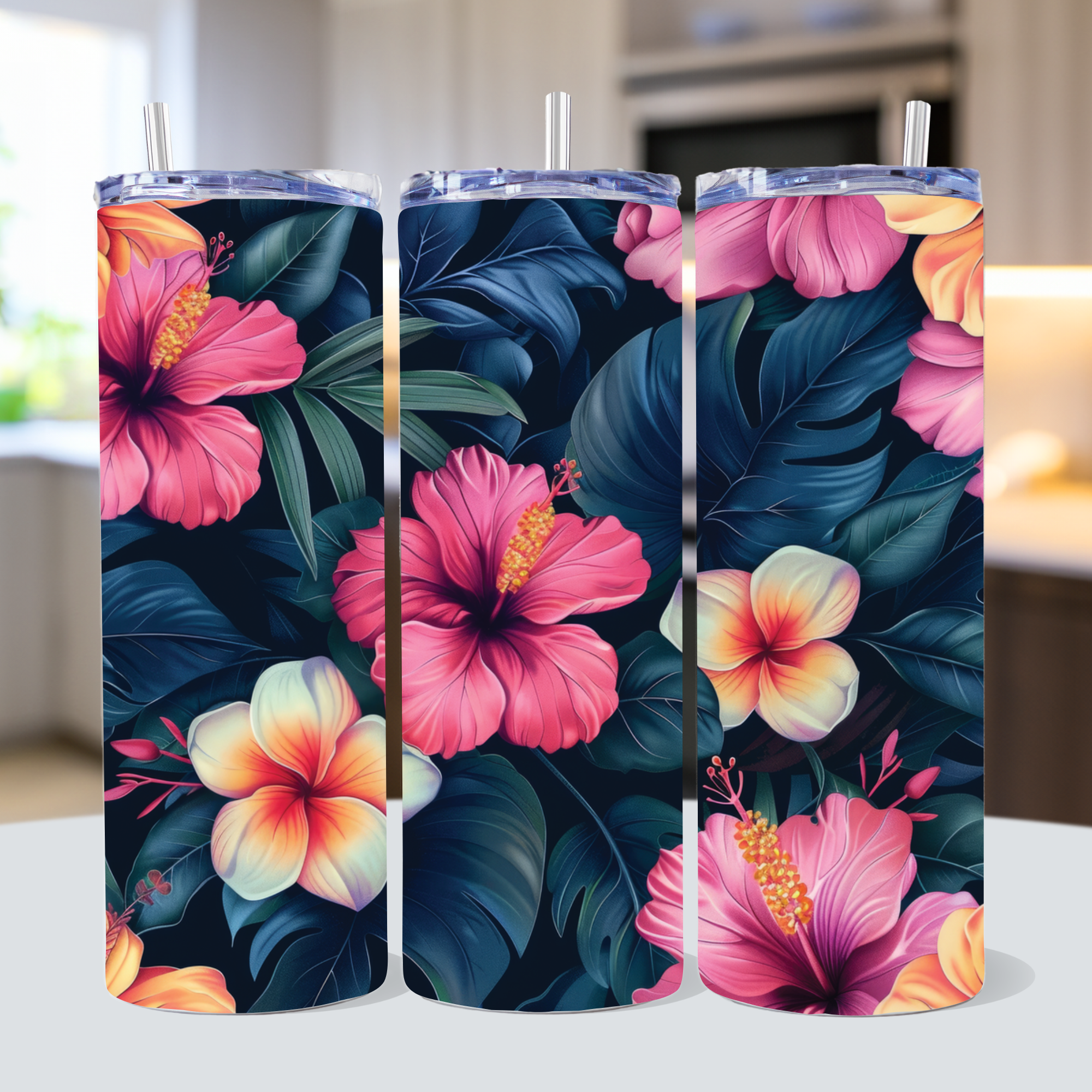 Tropical Tumbler Sublimation Bundle PNG 20 oz