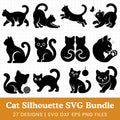 Cat Silhouette SVG Bundle